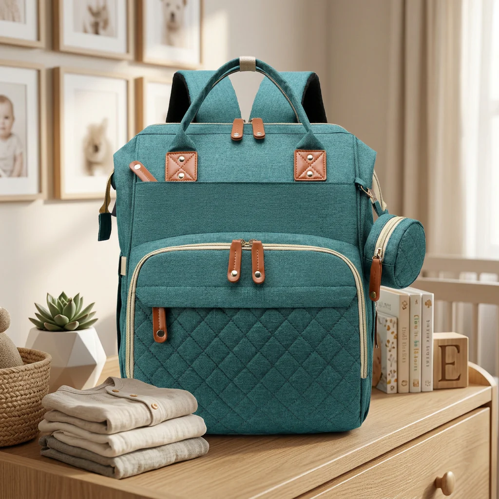 3-in-1 Travel Diaper Backpack with Foldable Baby Bed – Perfect for On-the-Go Parents - Image 7