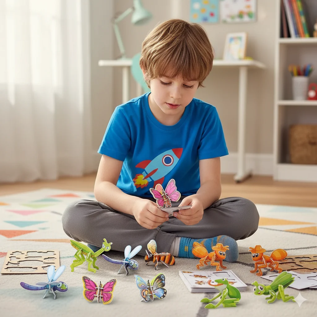 3D cartoon puzzle set for children