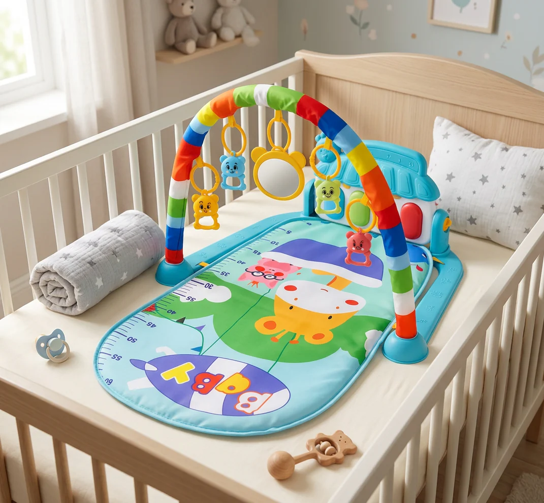 Baby Music Play Gym with Piano– Interactive Sensory Activity Mat (0–24 Months) - Image 13