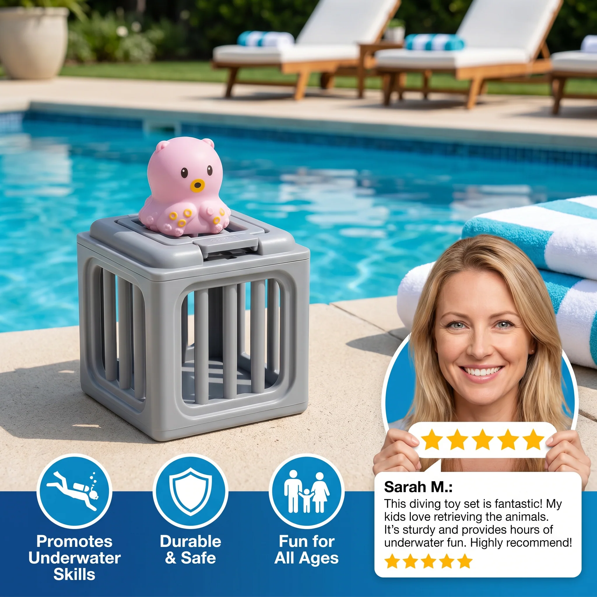 Diving Toy Set with Sinking Animals - Image 2