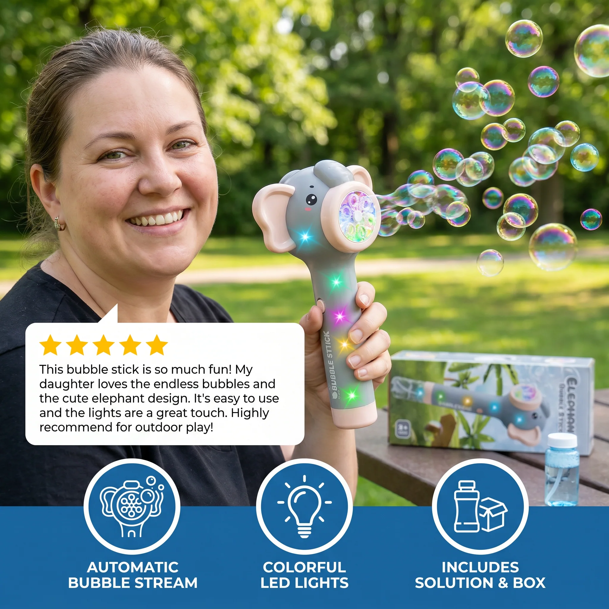 Elephant Bubble Stick Toy - Image 2