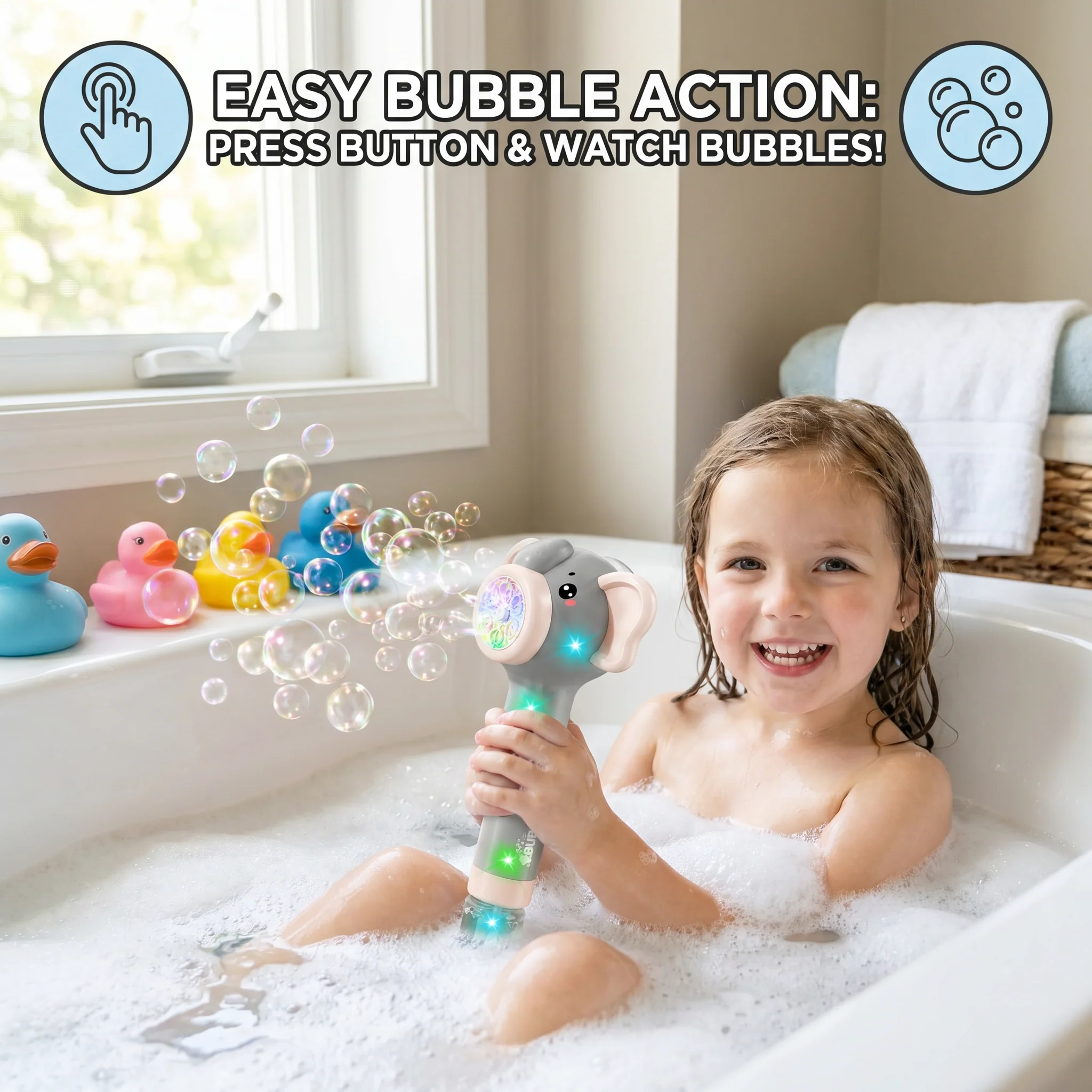 Elephant Bubble Stick Toy - Image 3
