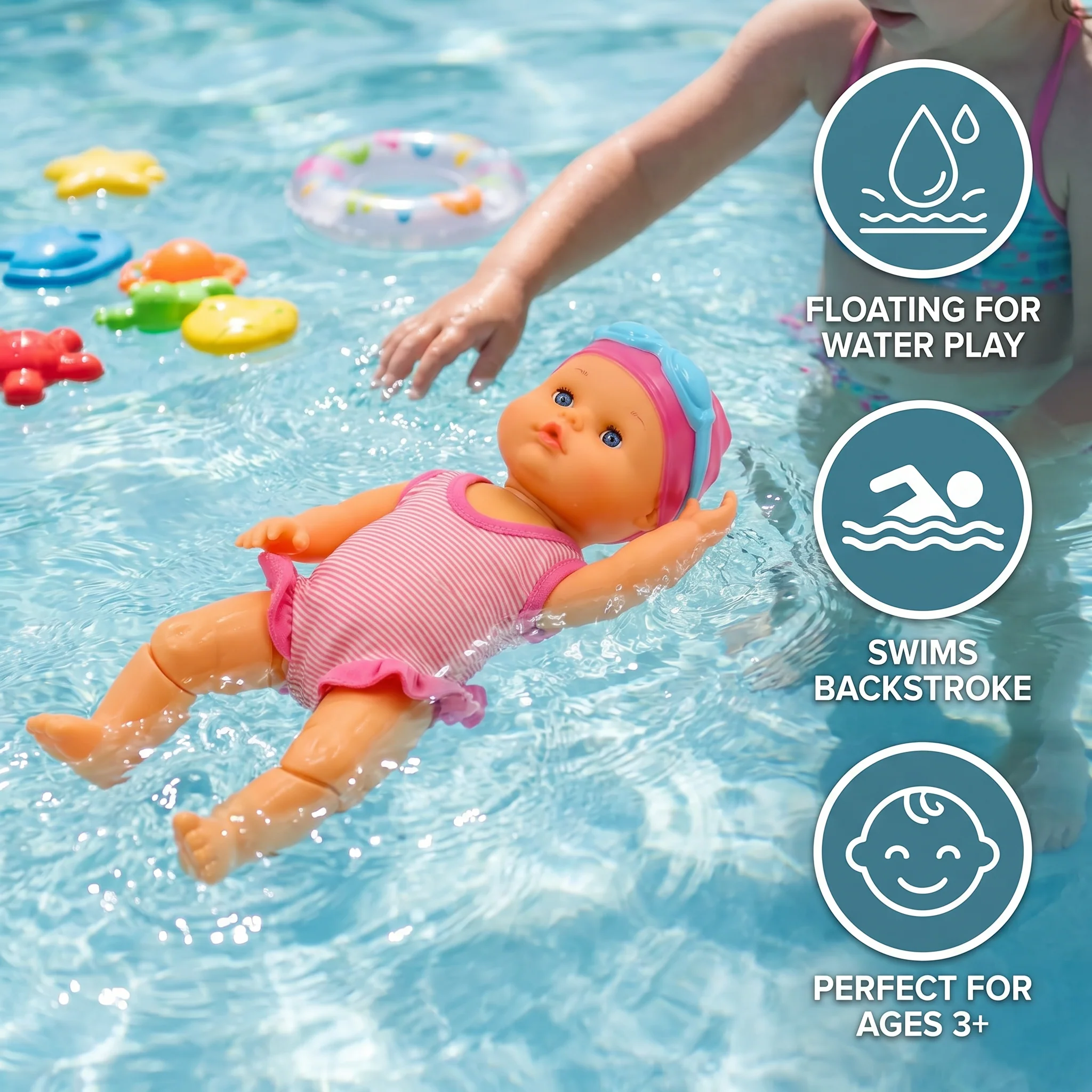 Floating Baby Doll for Water Play - Image 4