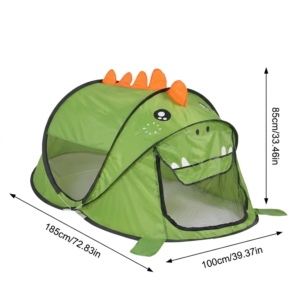 Foldable Dino Play Tent for Kids – Perfect for Warm Days & Cozy Playtime - Image 5