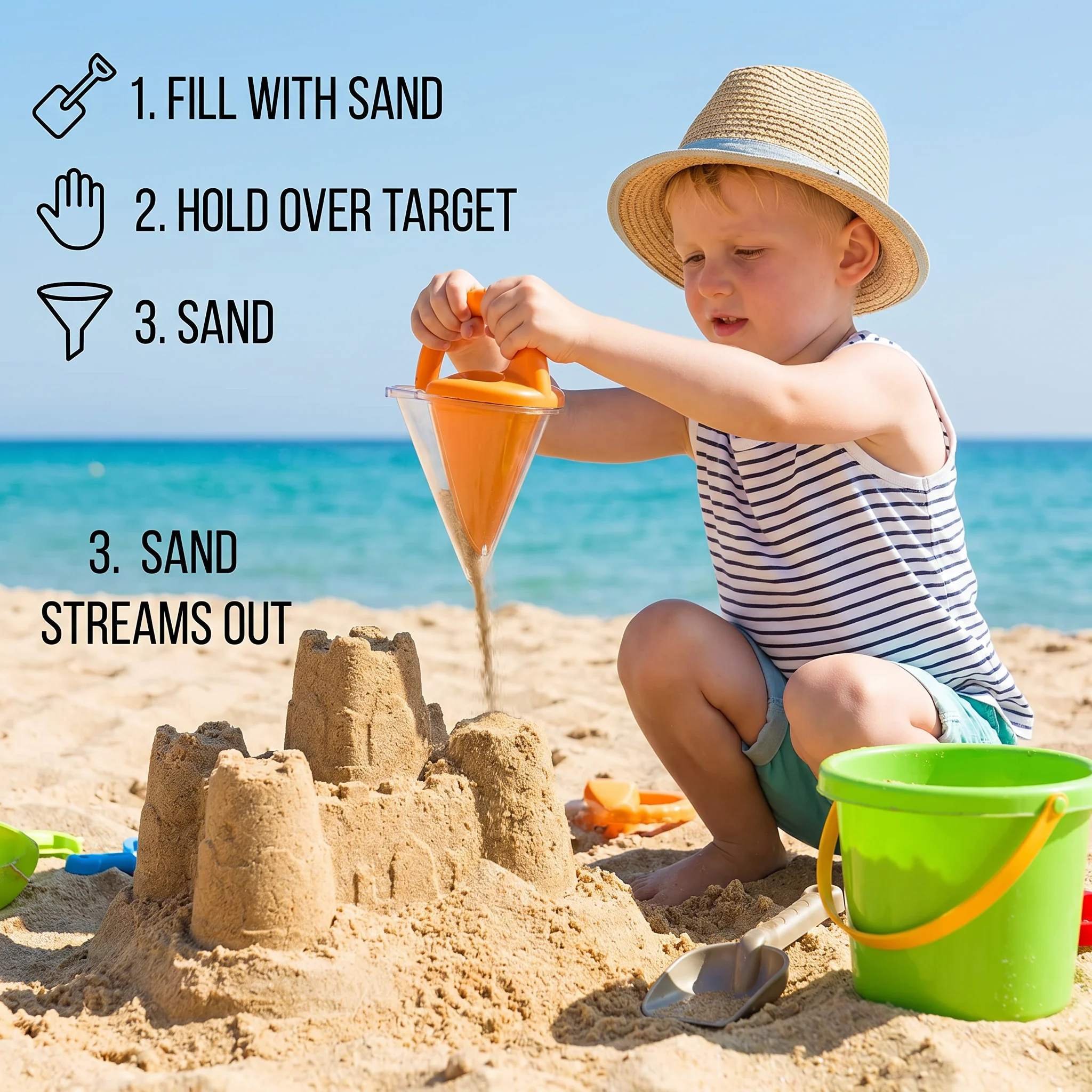 Kids Beach Sand Funnel Toy - Image 3