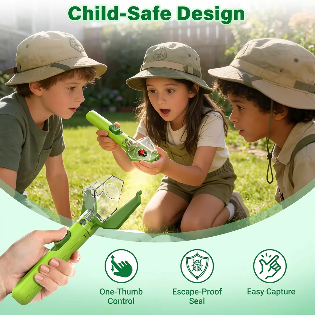Kids Bug Catcher with 6X Magnifier – Insect Observation Tool for Outdoor Exploration - Image 2