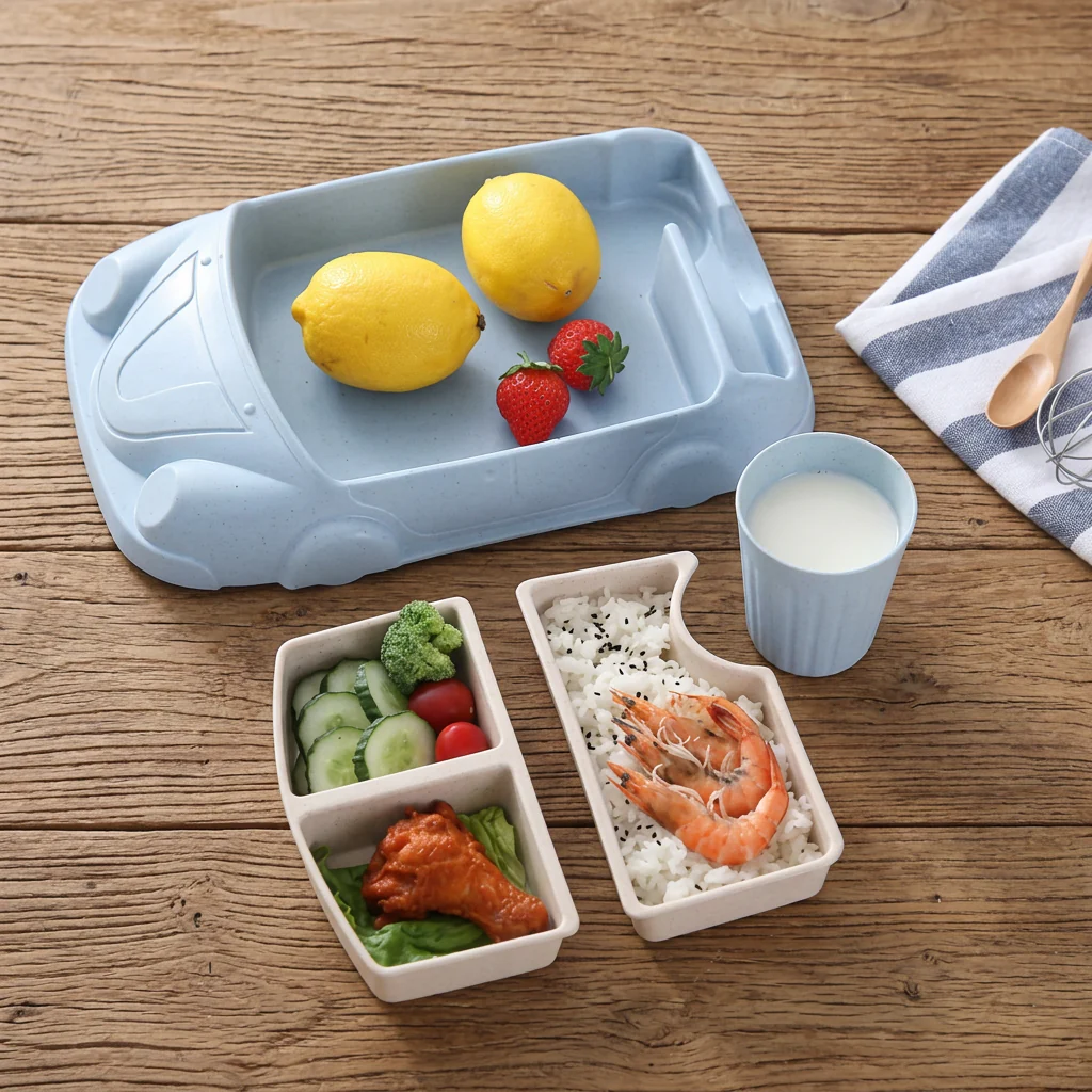 Kids Dinnerware Set in Car Design - Image 2