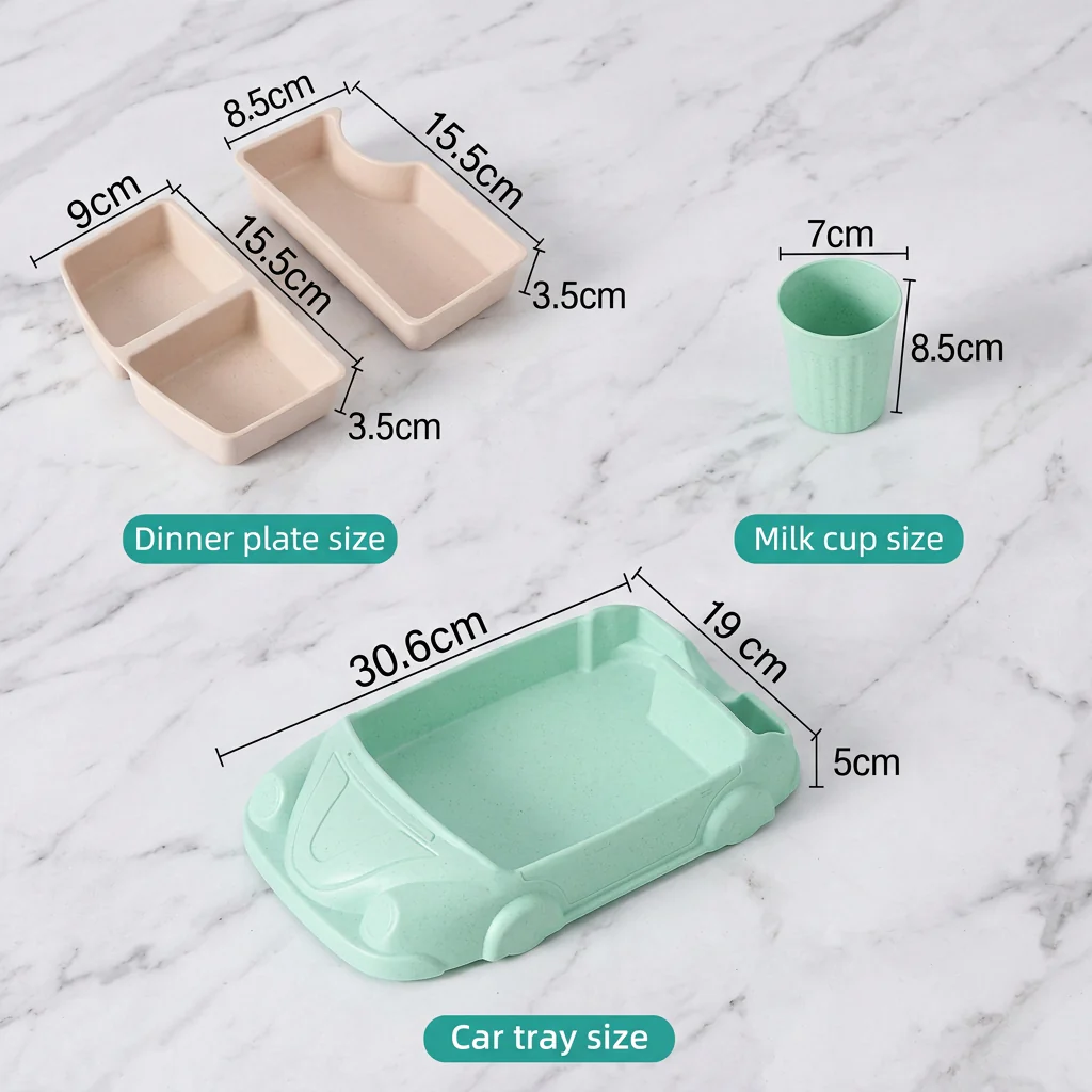 Kids Dinnerware Set in Car Design - Image 6