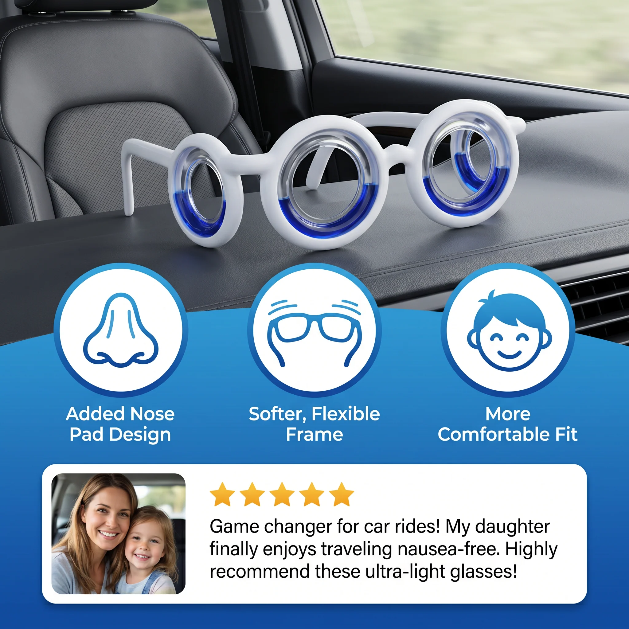 Kids Motion Sickness Glasses – Ultra-Light Relief for Travel Nausea - Image 2