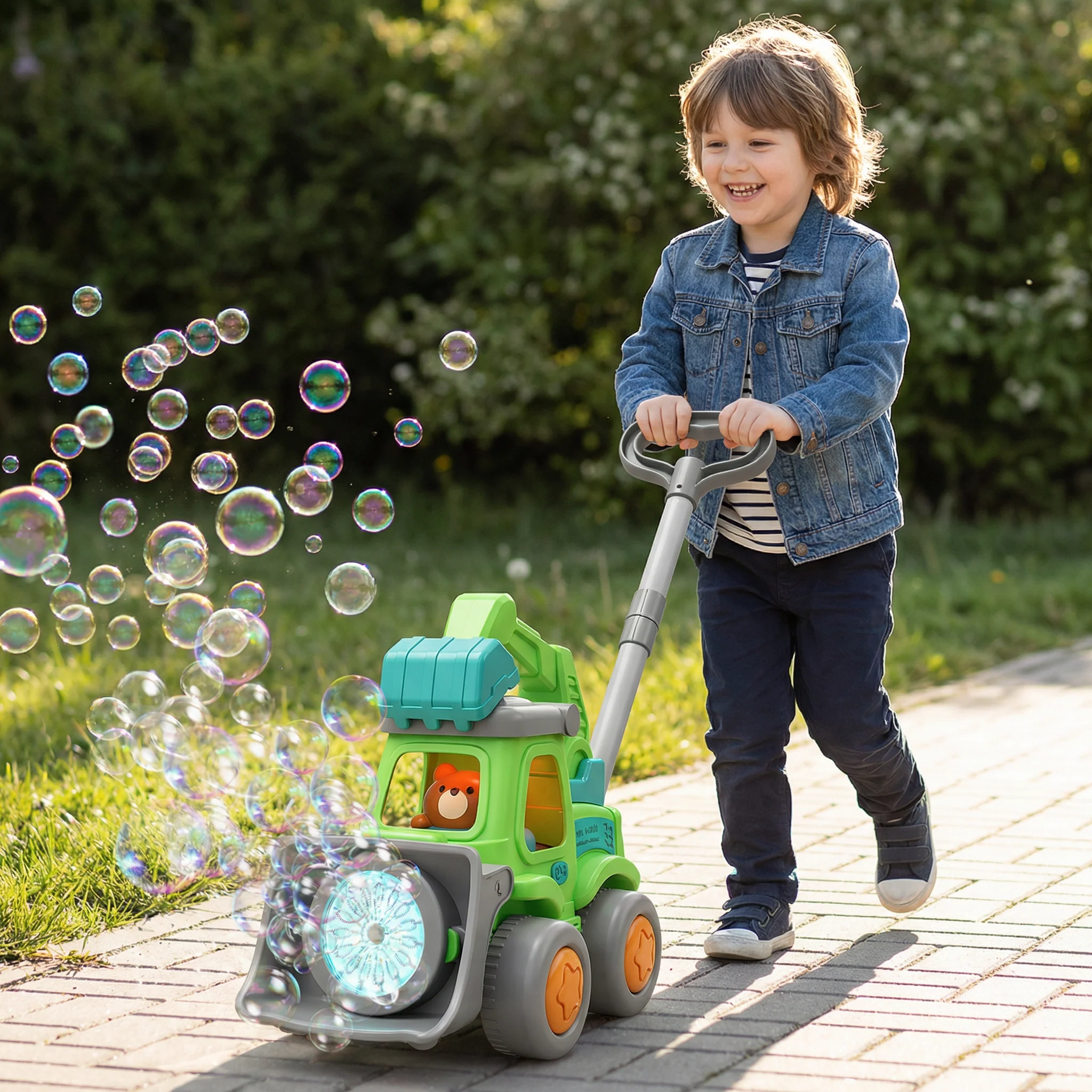 Light-Up Bubble Push Toy – Bubble Blowing Walker for Kids - Image 7