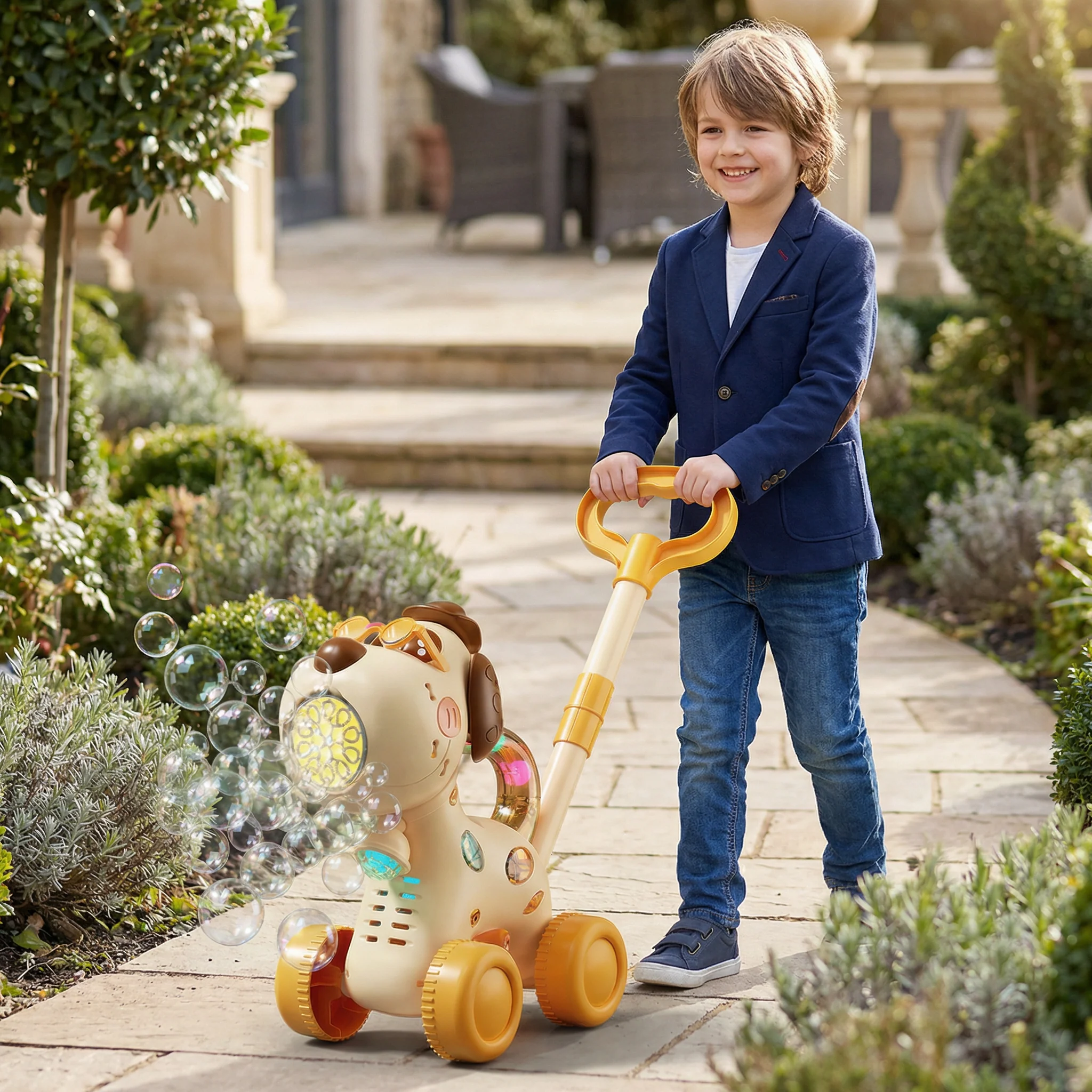 Light-Up Bubble Push Toy – Bubble Blowing Walker for Kids - Image 8