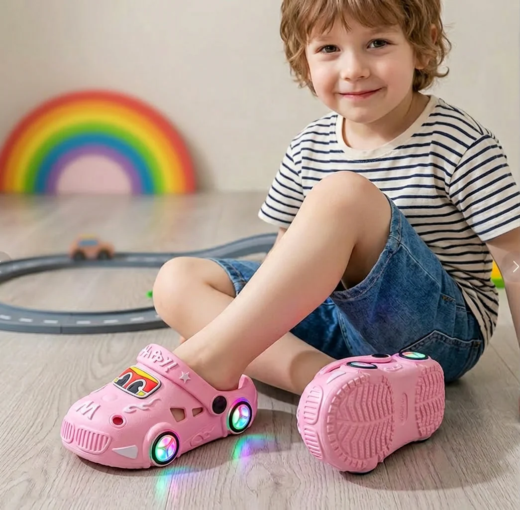Light-Up Car Kids Slides – Non-Slip Bath Slippers - Image 9