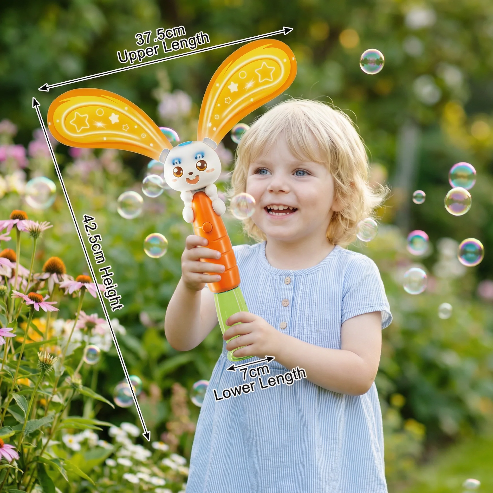 Light-Up Winged Bunny Bubble Maker – Kids Electric Bubble Wand - Image 5