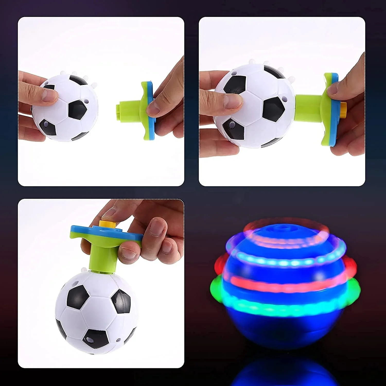 Luminous LED football spinning top Toy - Image 3