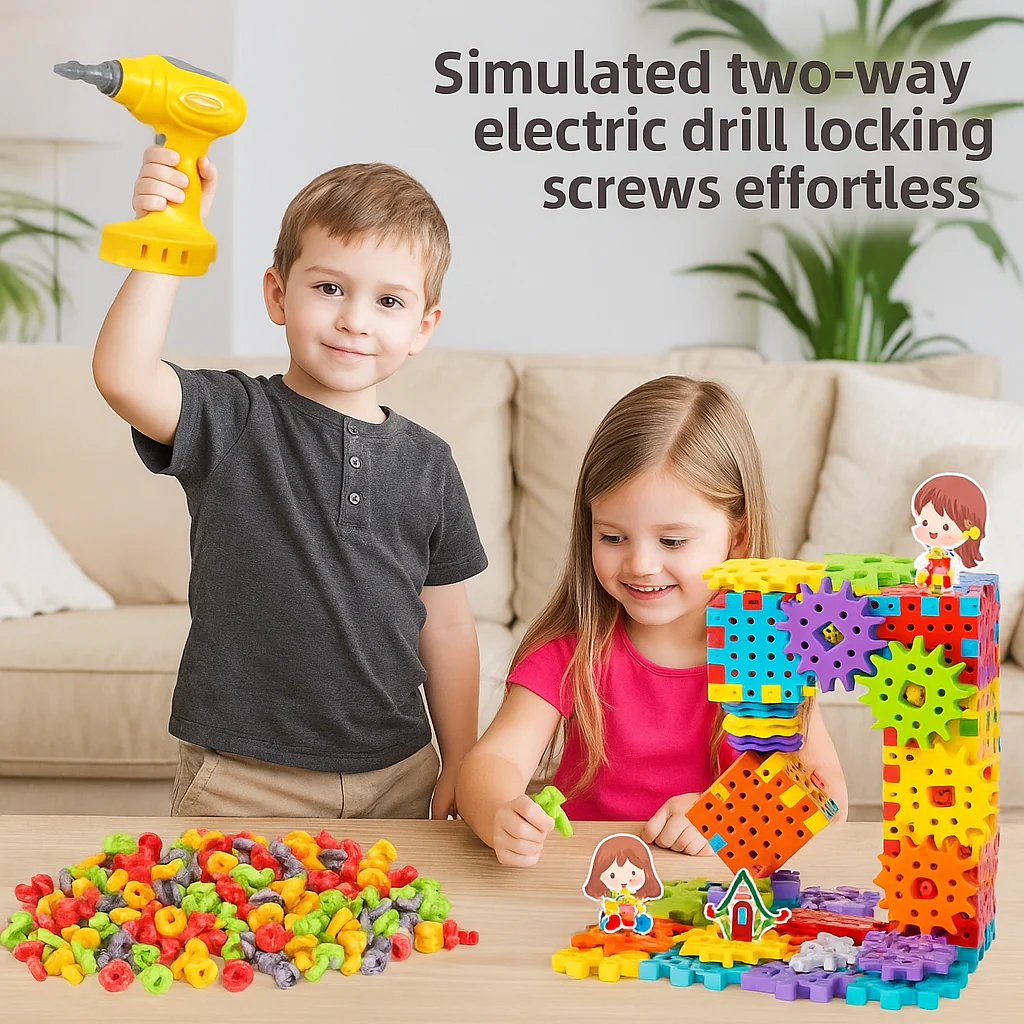 Montessori 3D Gear and Puzzle Blocks - Image 3