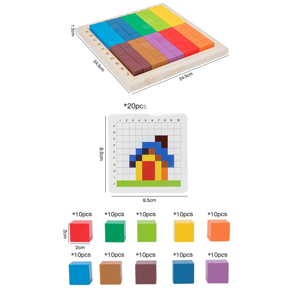 Montessori Colours and Numbers Learning Blocks - Image 7