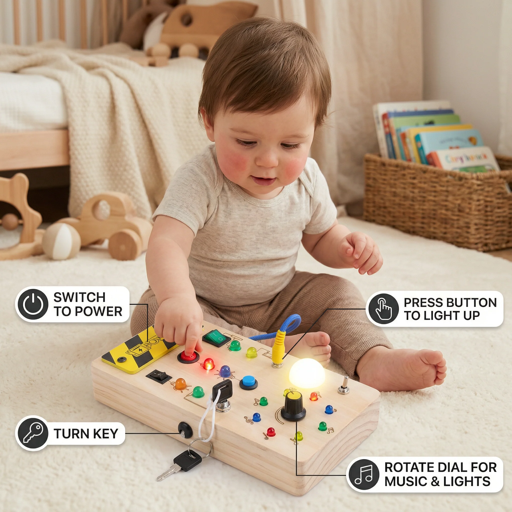 Montessori Wooden Activity Board - Image 3