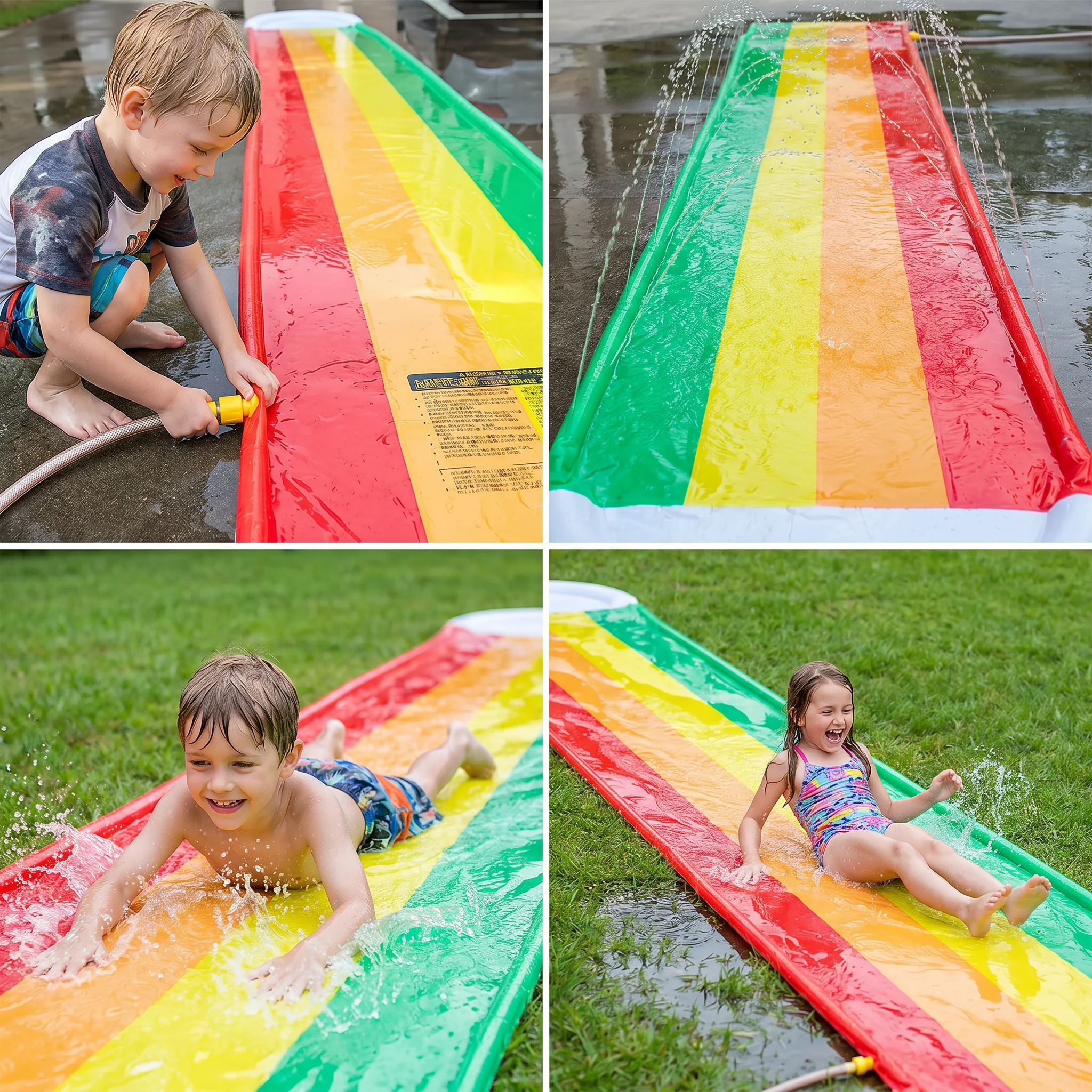 Rainbow Water Slide – Inflatable Outdoor Slide for Kids & Family - Image 5