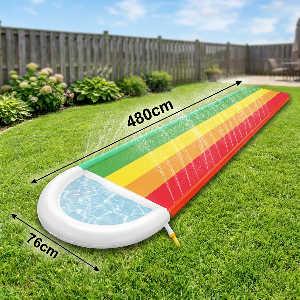 Rainbow Water Slide – Inflatable Outdoor Slide for Kids & Family - Image 6