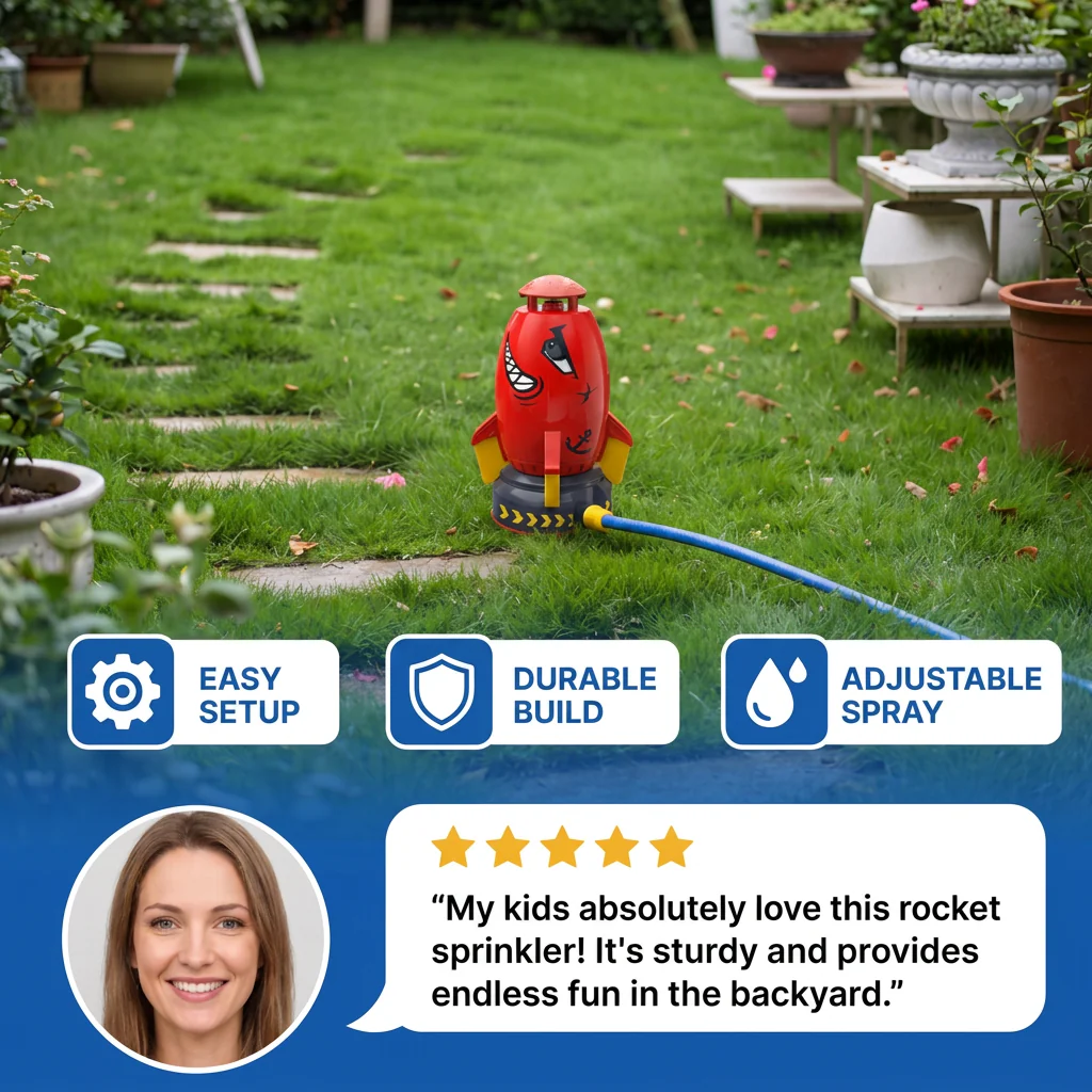 Rocket-shaped Water Sprinkler Toys for Children - Image 2