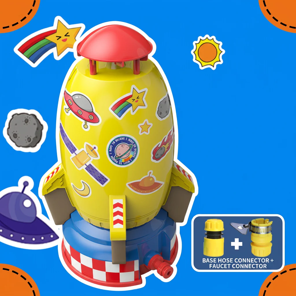 Rocket-shaped Water Sprinkler Toys for Children - Image 7