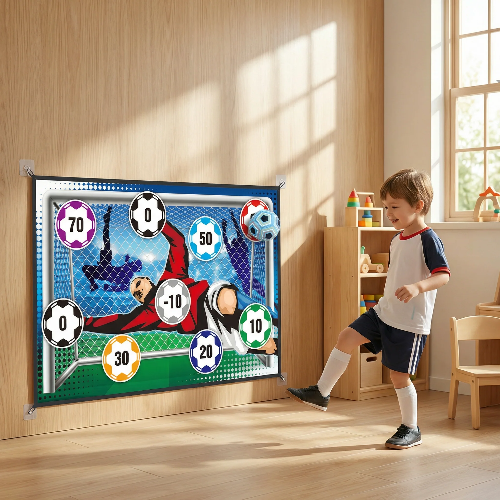 Sticky Soccer Target Wall – Indoor & Outdoor Training & Play Set