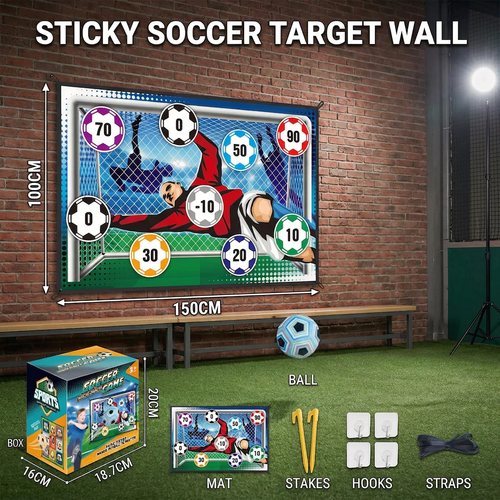 Sticky Soccer Target Wall – Indoor & Outdoor Training & Play Set - Image 5