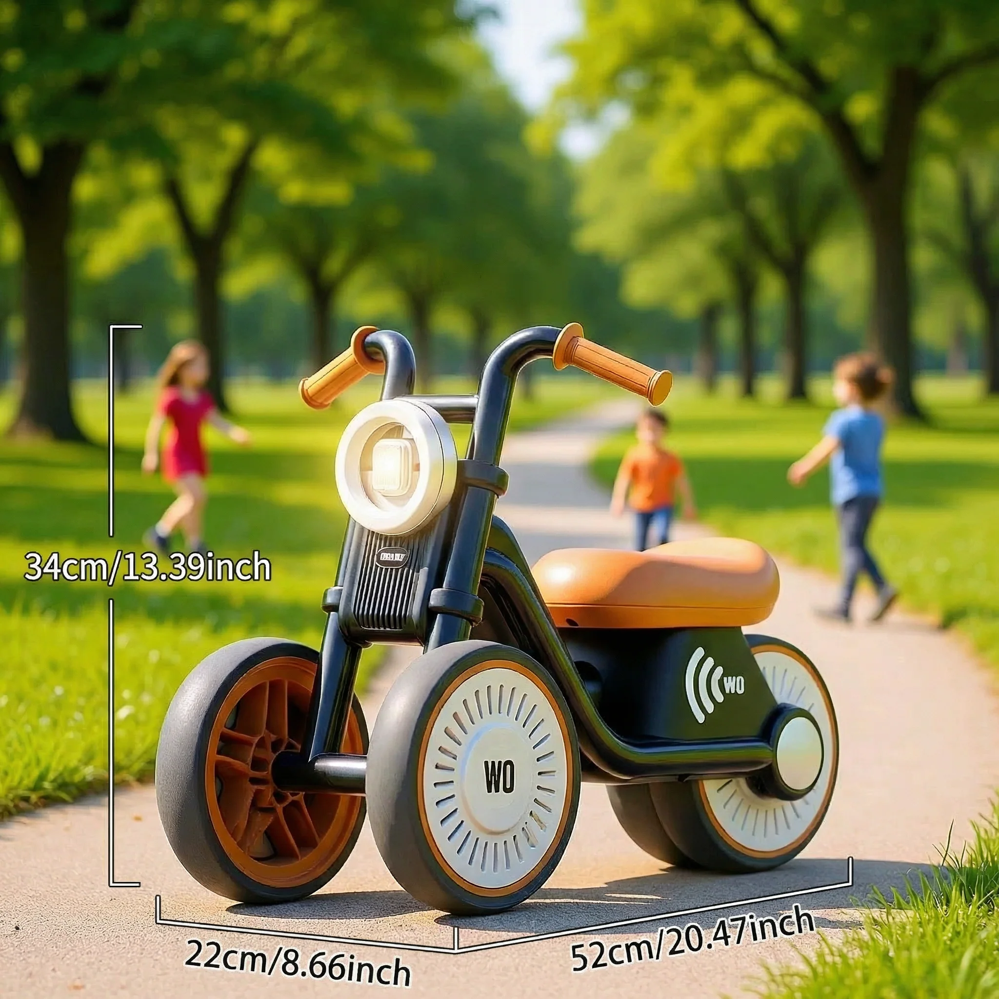Stylish Kids Tricycle – Silent Wheels with LED Lights - Image 5