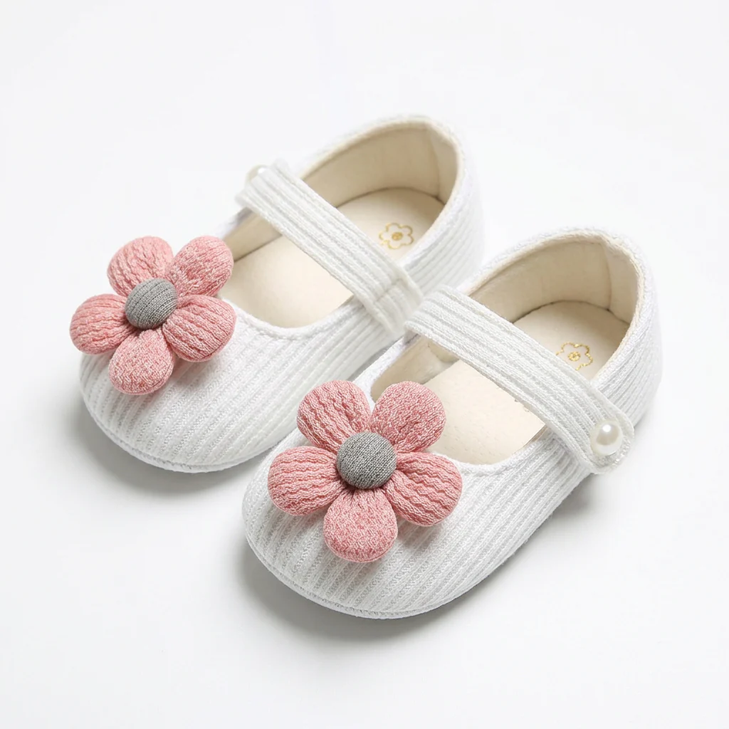 Summer baby shoes with soft soles in a floral design - Image 7