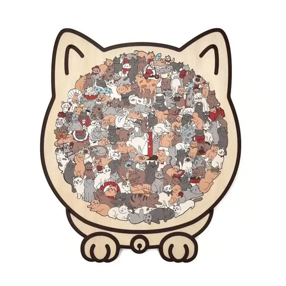 Wooden Cat Shape Puzzle - Image 4